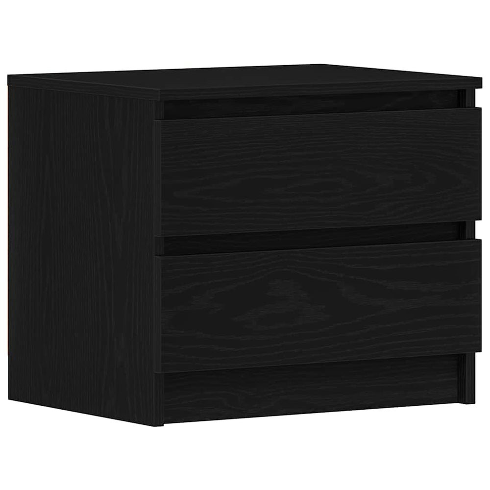 vidaXL Bedside Cabinet Black Oak Look 50 x 40 x 43.5 cm Engineered Wood