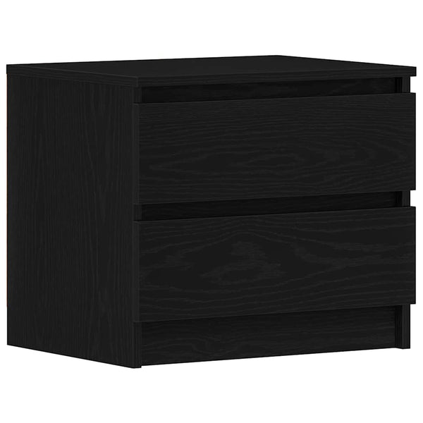 Nachttische 2er Set Schwarz Eiche