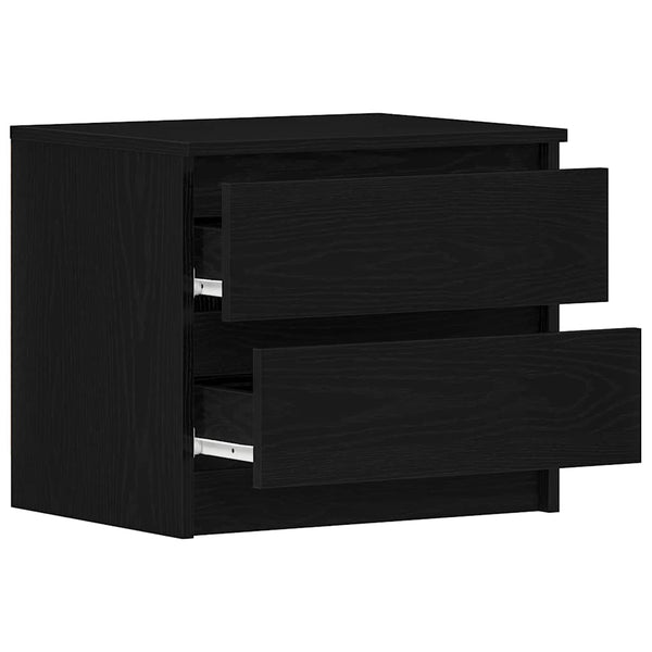 Nachttische 2er Set Schwarz Eiche