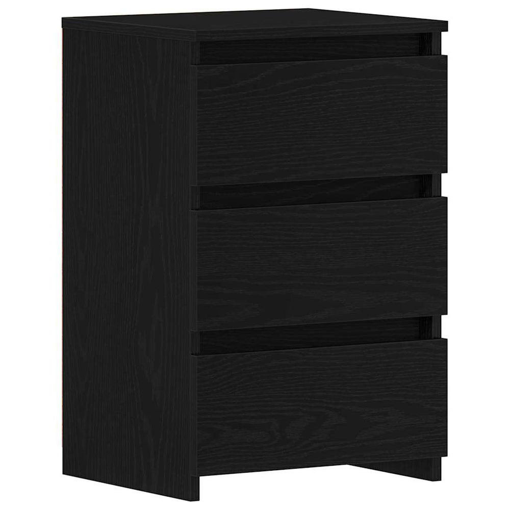 vidaXL Bedside Cabinet Black Oak Look 40 x 35 x 62.5 cm Engineered Wood