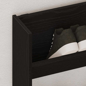 Schuhschrank Schwarz Eichenoptik 80cm