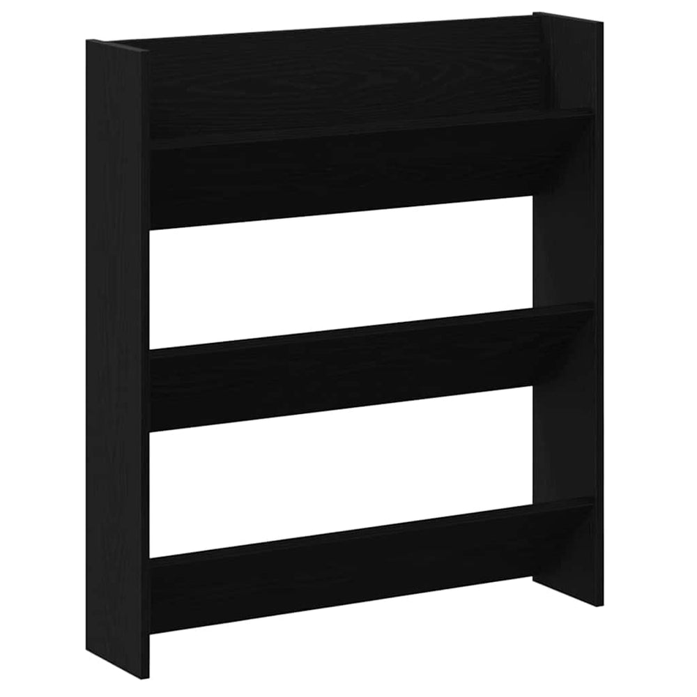 Schuhschrank Schwarz Eichenoptik 80cm