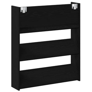 Schuhschrank Schwarz Eichenoptik 80cm