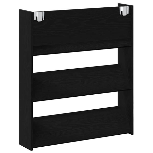 Schuhschrank Schwarz Eichenoptik 80cm