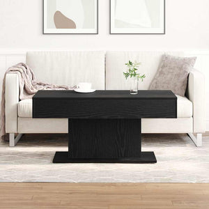 Schwarzer Couchtisch Eichenoptik 96x50 cm