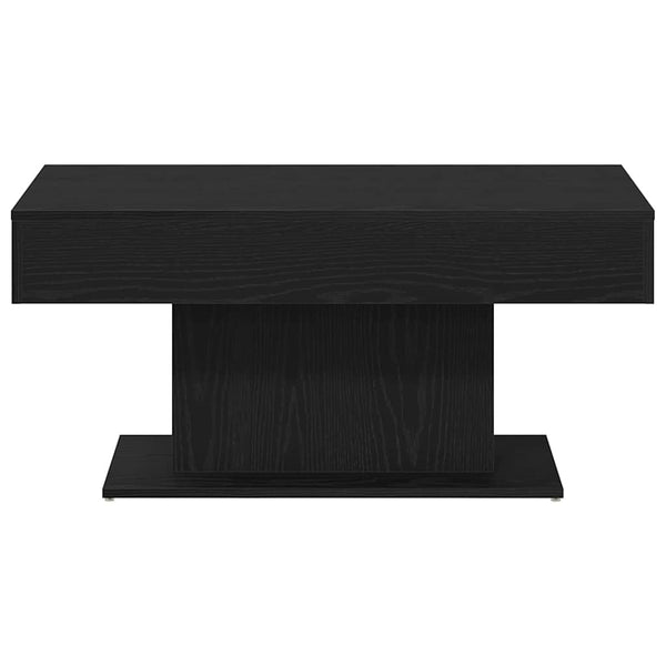 Schwarzer Couchtisch Eichenoptik 96x50 cm
