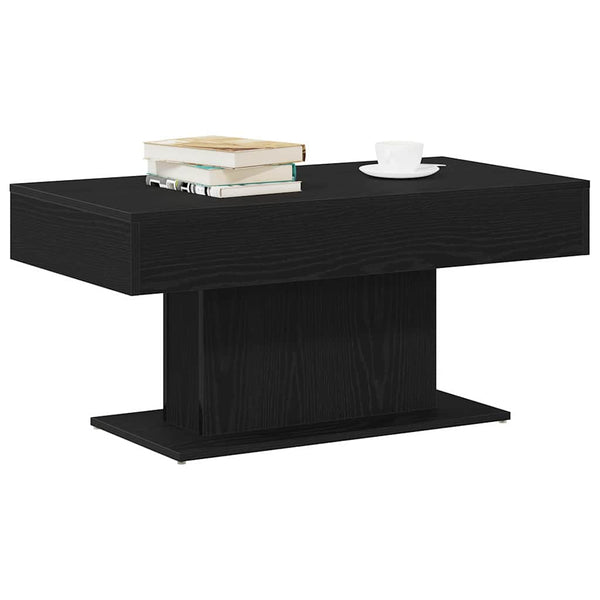 Schwarzer Couchtisch Eichenoptik 96x50 cm