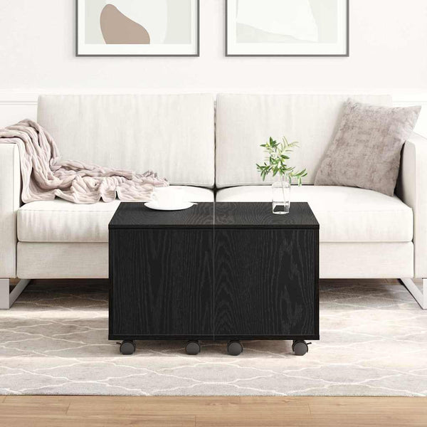 Couchtisch Schwarz Eichenoptik 60x60 cm