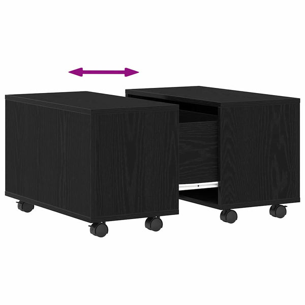Couchtisch Schwarz Eichenoptik 60x60 cm
