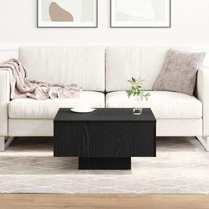 Schwarzer Couchtisch Eichenoptik 60x60 cm