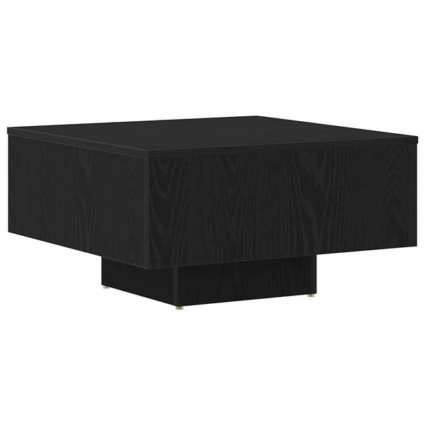 Schwarzer Couchtisch Eichenoptik 60x60 cm