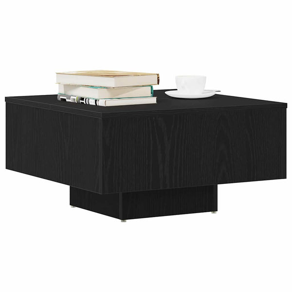 Schwarzer Couchtisch Eichenoptik 60x60 cm
