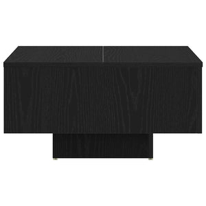 Schwarzer Couchtisch Eichenoptik 60x60 cm