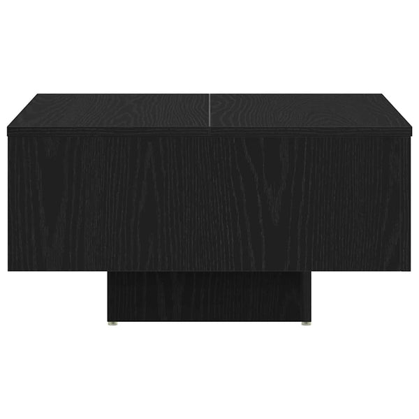 Schwarzer Couchtisch Eichenoptik 60x60 cm