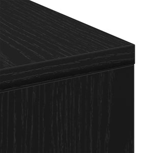 Schwarzer Couchtisch Eichenoptik 90x90 cm
