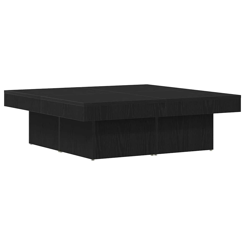Schwarzer Couchtisch Eichenoptik 90x90 cm