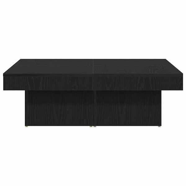 Schwarzer Couchtisch Eichenoptik 90x90 cm