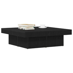 Schwarzer Couchtisch Eichenoptik 90x90 cm