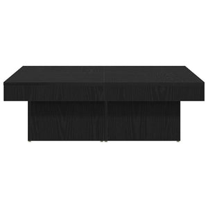 Schwarzer Couchtisch Eichenoptik 90x90 cm