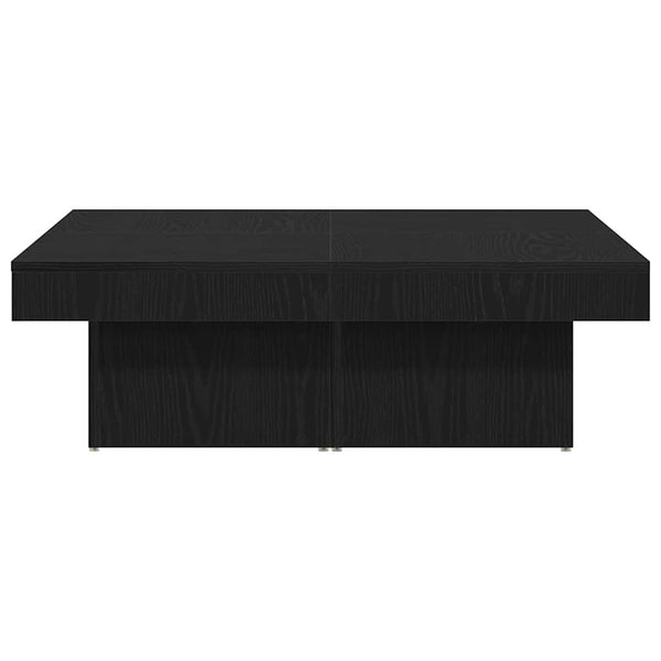 Schwarzer Couchtisch Eichenoptik 90x90 cm