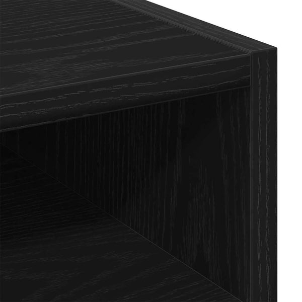 Rollbarer Schrank Schwarz Eiche Optik