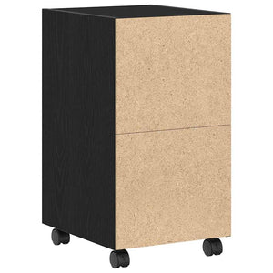 Rollbarer Schrank Schwarz Eiche Optik