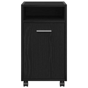 Rollbarer Schrank Schwarz Eiche Optik