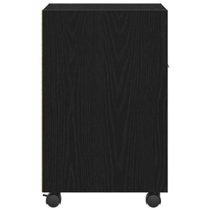 Rollbarer Schrank Schwarz Eiche Optik