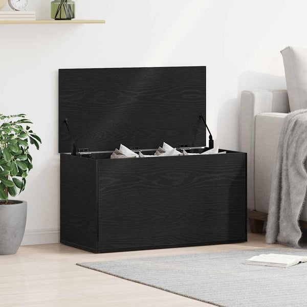 Aufbewahrungsbox Schwarz Eichenoptik 84 cm