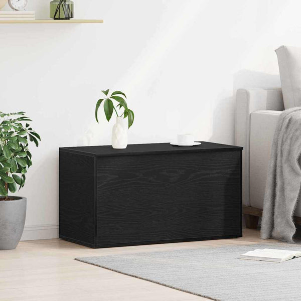 Aufbewahrungsbox Schwarz Eichenoptik 84 cm