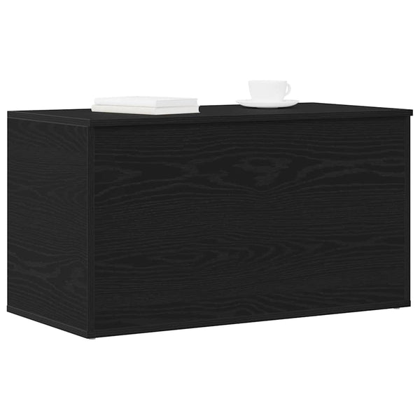 Aufbewahrungsbox Schwarz Eichenoptik 84 cm