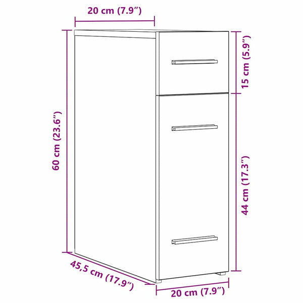 Apothekerschrank Altholz 20x45,5x60cm