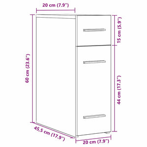Apothekerschrank Artisan-Eiche, 20x45,5x60 cm
