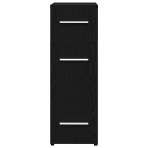Apothekerschrank Schwarz Eichen-Optik