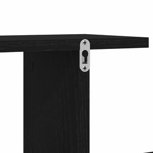 Wandmontiertes TV Regal, Schwarz Eiche, 125cm