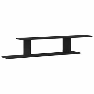 Wandmontiertes TV Regal, Schwarz Eiche, 125cm