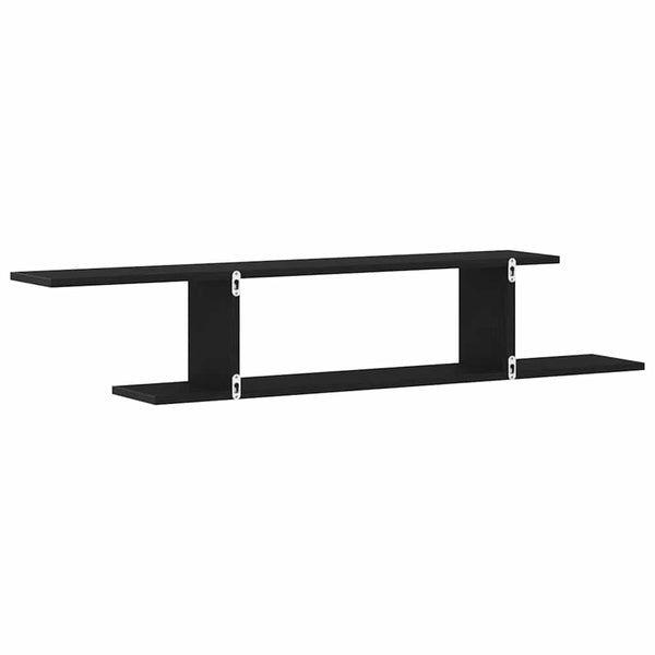 Wandmontiertes TV Regal, Schwarz Eiche, 125cm