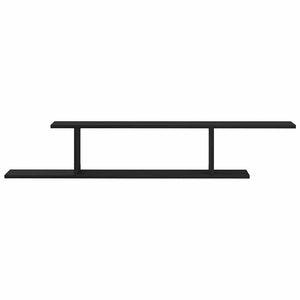 Wandmontiertes TV Regal, Schwarz Eiche, 125cm