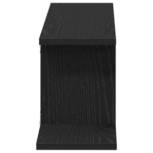 Wandmontiertes TV Regal, Schwarz Eiche, 125cm