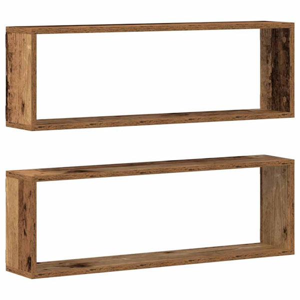 Wandregale 2er Set Altholz 80cm