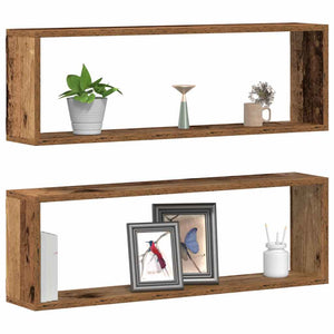 Wandregale 2er Set Altholz 80cm