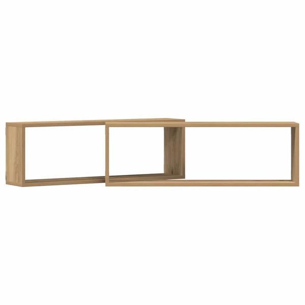 Wandregale Eiche 80cm, 2er Set