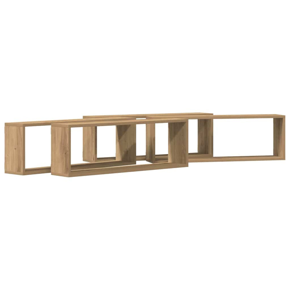 Wandregale Eiche 4er Set 80cm