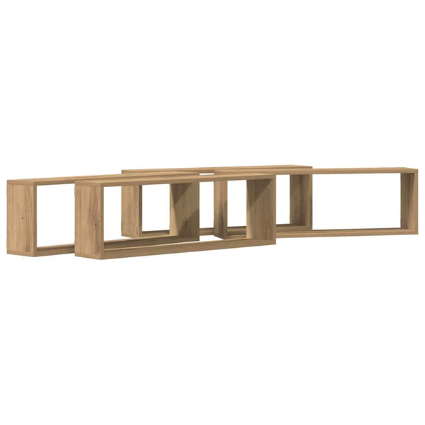 Wandregale Eiche 4er Set 80cm