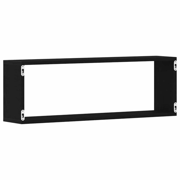 Wandregale Schwarz Eichen-Optik, 2er Set