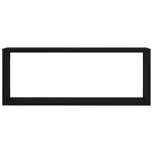 Wandregale Schwarz Eichen-Optik, 4er-Set