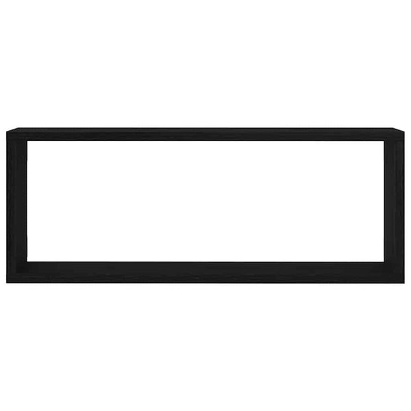 Wandregale Schwarz Eichen-Optik, 4er-Set