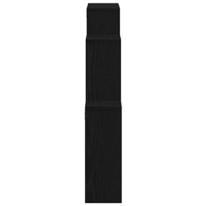 Wandregal Schwarz Eichenoptik 80cm