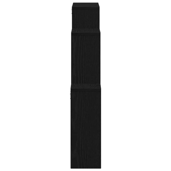 Wandregal Schwarz Eichenoptik 80cm