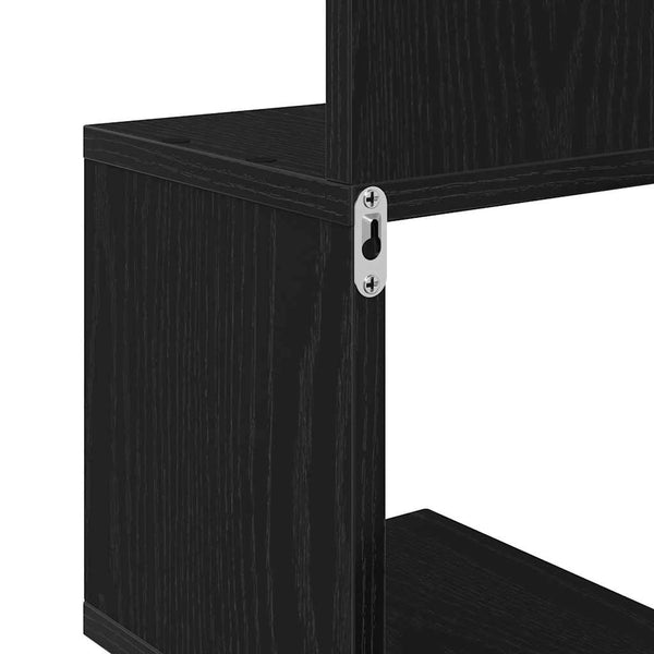 Eckregal Schwarz Eichenoptik 127,5cm